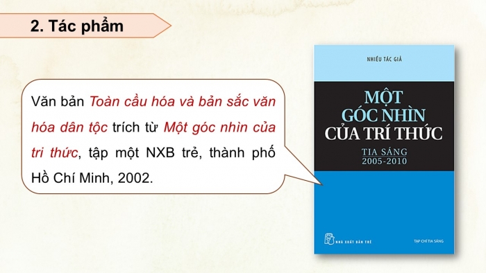 Giáo án điện tử Ngữ văn 12 cánh diều Bài 5: Toàn cầu hóa và bản sắc văn hóa dân tộc (Phan Hồng Giang)