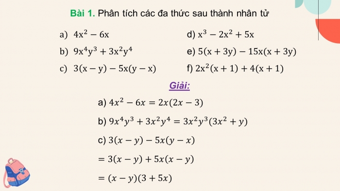 Giáo án PPT dạy thêm Toán 8 cánh diều Bài 4: Vận dụng hằng đẳng thức vào phân tích đa thức thành nhân tử