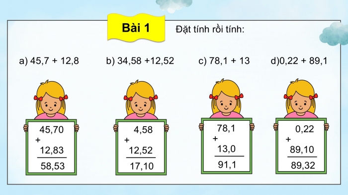 Giáo án PPT dạy thêm Toán 5 Kết nối bài 19: Phép cộng số thập phân