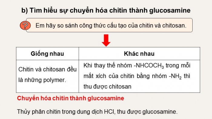 Giáo án điện tử chuyên đề Hoá học 11 chân trời Bài 6: Điều chế glucosamine hydrochloride từ vỏ tôm