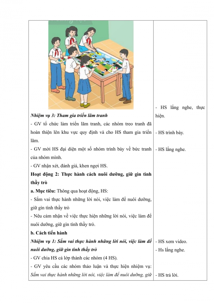 Giáo án và PPT Hoạt động trải nghiệm 5 chân trời bản 1 Chủ đề 3: Tri ân thầy cô Kết nối bạn bè - Tuần 10