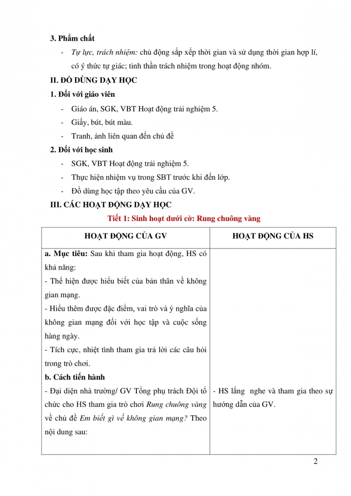 Giáo án và PPT Hoạt động trải nghiệm 5 cánh diều Chủ đề 3: An toàn và tự chủ trong cuộc sống - Tuần 9