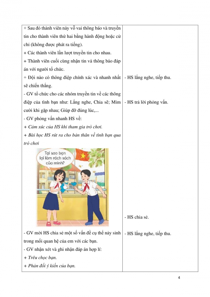 Giáo án và PPT Hoạt động trải nghiệm 5 chân trời bản 2 Chủ đề 3: Giữ gìn tình bạn, tình thầy trò - Tuần 9