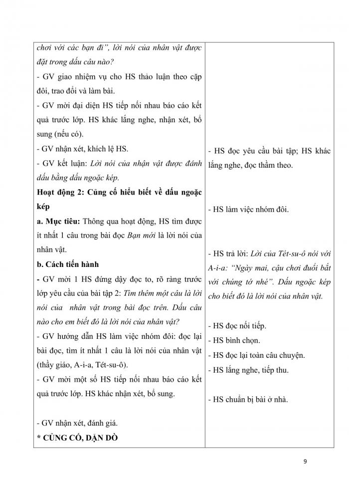 Giáo án và PPT Tiếng Việt 3 cánh diều Bài 1: Bạn mới; Dấu ngoặc kép; Nghe – viết Ngày khai trường; Ôn bảng chữ cái. Phân biệt l/n, c/t; Kể chuyện Bạn mới