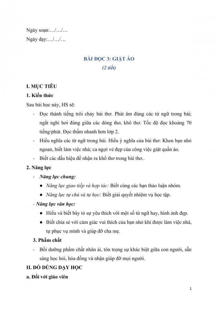 Giáo án và PPT Tiếng Việt 3 cánh diều Bài 2: Giặt áo; Mở rộng vốn từ về việc nhà; Nghe – viết Em lớn lên rồi; Ôn bảng chữ cái. Phân biệt s/x, n/ng; Kể chuyện Con đã lớn thật rồi!