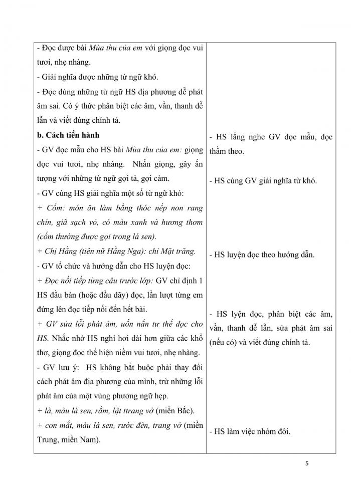 Giáo án và PPT Tiếng Việt 3 cánh diều Bài 1: Mùa thu của em; Luyện tập về dấu hai chấm; Em là học sinh lớp 3