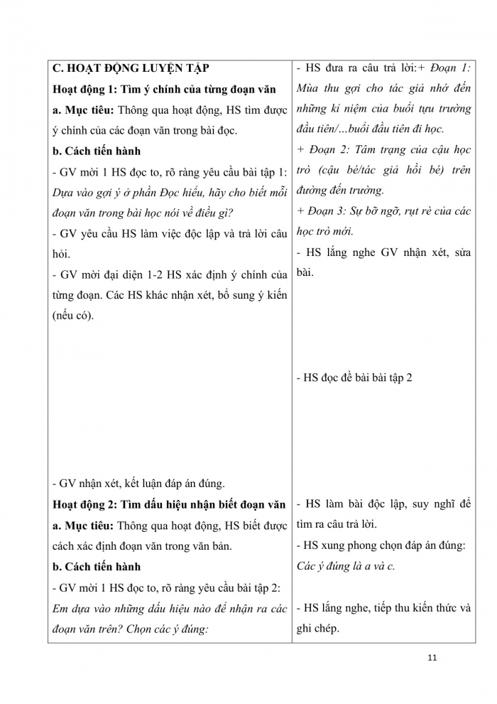 Giáo án và PPT Tiếng Việt 3 cánh diều Bài 2: Nhớ lại buổi đầu đi học; Đoạn văn; Ôn chữ viết hoa B, C; Nghe – kể Chỉ cần tích tắc đều đặn