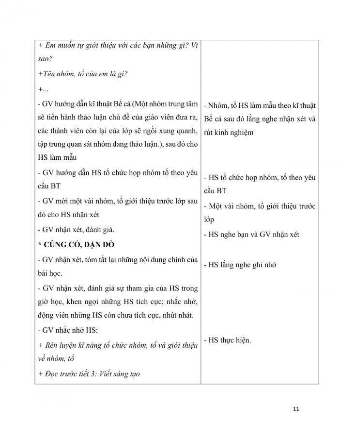 Giáo án và PPT Tiếng Việt 3 chân trời Bài 2: Giới thiệu các thành viên của nhóm, tổ; Giới thiệu bản thân