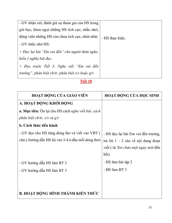 Giáo án và PPT Tiếng Việt 3 chân trời Bài 3: Nghe viết Em vui đến trường, Phân biệt ch/tr, s/x, g/r; Luyện tập về từ chỉ sự vật, đặc điểm, hoạt động; Câu kể - dấu chấm