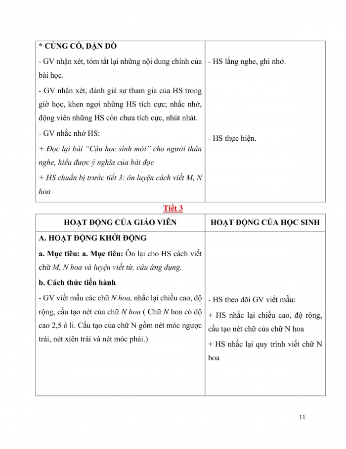 Giáo án và PPT Tiếng Việt 3 chân trời Bài 1: Cậu học sinh mới; Ôn chữ hoa N, M; Mở rộng vốn từ Trường học