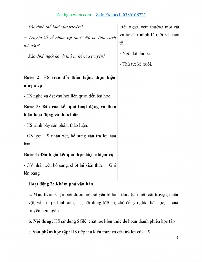 Giáo án và PPT Ngữ văn 7 cánh diều Bài 6: Ếch ngồi đáy giếng