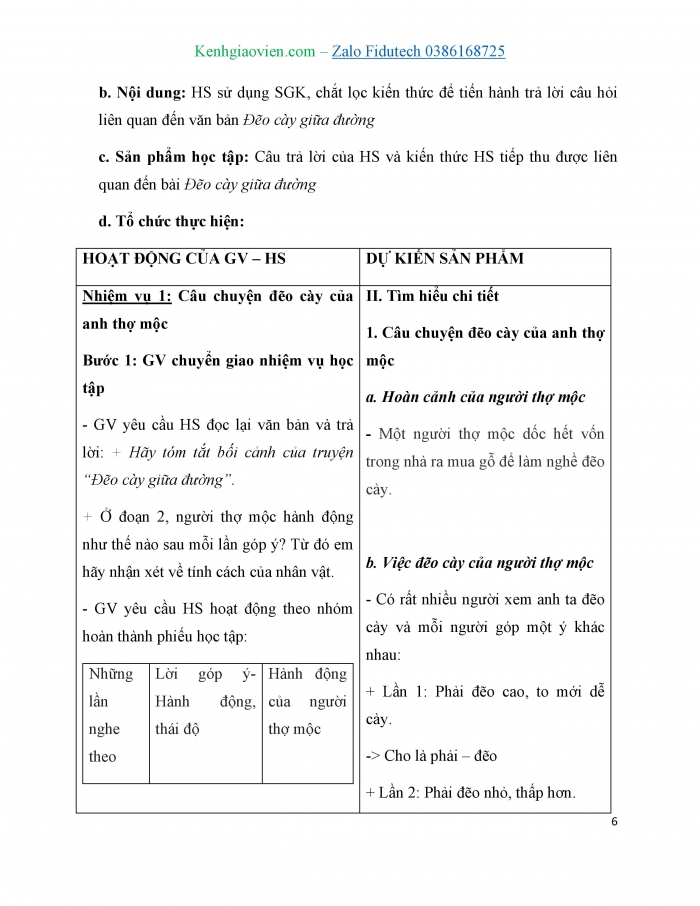 Giáo án và PPT Ngữ văn 7 cánh diều Bài 6: Đẽo cày giữa đường