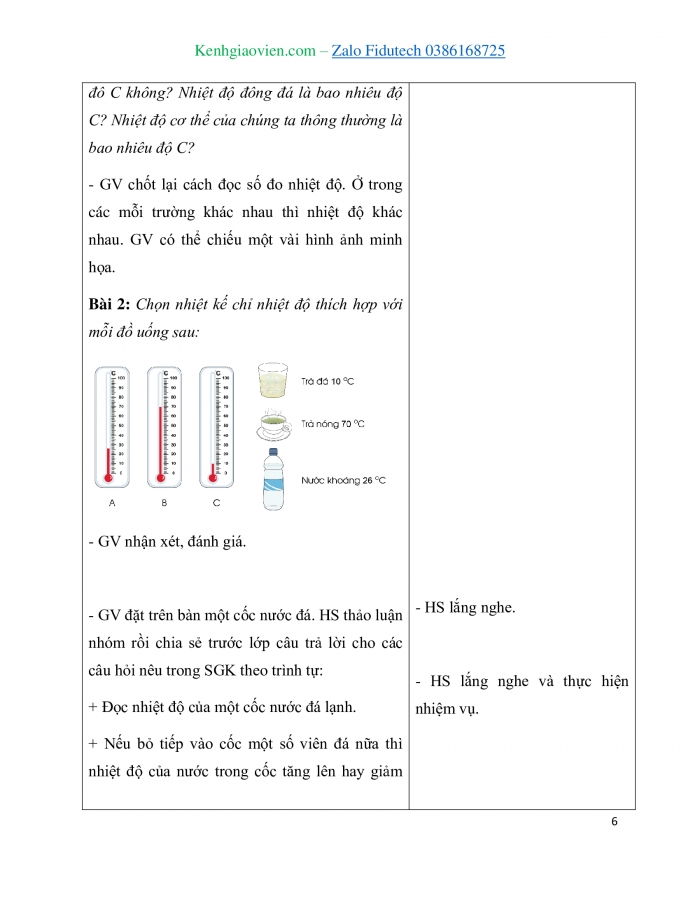 Giáo án và PPT Toán 3 cánh diều bài Nhiệt độ