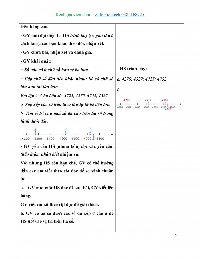 Giáo án và PPT Toán 3 chân trời bài So sánh các số có bốn chữ số