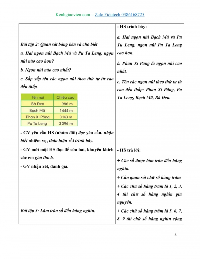 Giáo án và PPT Toán 3 chân trời bài So sánh các số có bốn chữ số