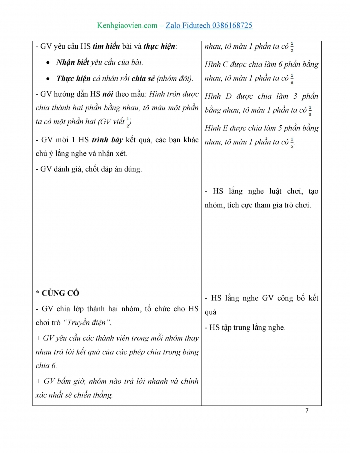 Giáo án và PPT Toán 3 chân trời bài Bảng chia 6