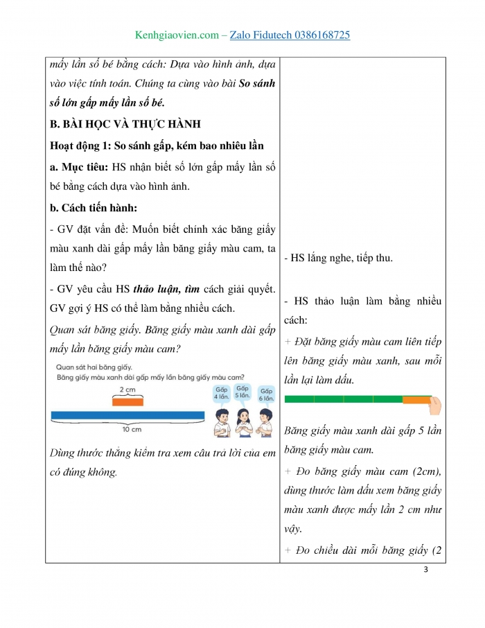 Giáo án và PPT Toán 3 chân trời bài So sánh số lớn gấp mấy lần số bé