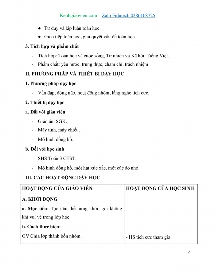 Giáo án và PPT Toán 3 chân trời bài Em làm được những gì?