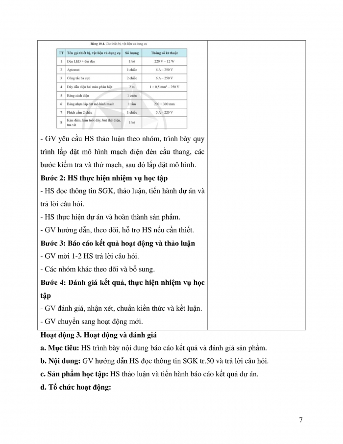 Giáo án và PPT công nghệ 12 điện - điện tử Cánh diều bài 10: Dự án Thiết kế, lắp đặt mạch điện điều khiển đèn cầu thang