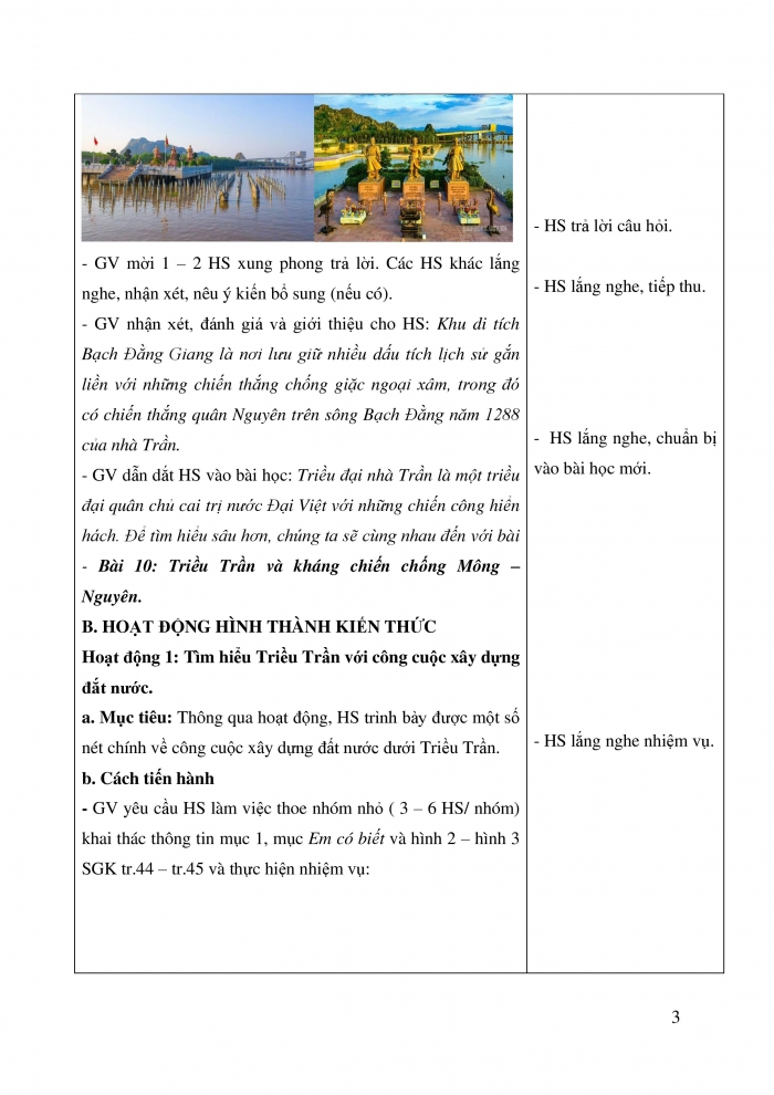 Giáo án và PPT Lịch sử và Địa lí 5 cánh diều bài 10: Triều Trần và kháng chiến chống Mông – Nguyên