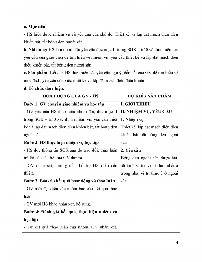 Giáo án và PPT công nghệ 12 điện - điện tử Kết nối bài 10: Thiết kế và lắp đặt mạch điện điều khiển trong gia đình