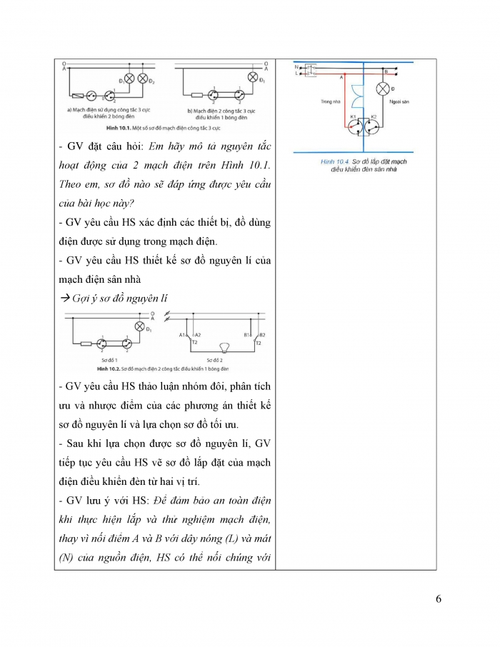 Giáo án và PPT công nghệ 12 điện - điện tử Kết nối bài 10: Thiết kế và lắp đặt mạch điện điều khiển trong gia đình