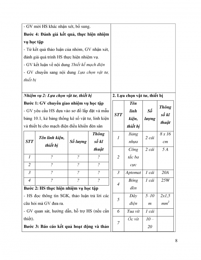 Giáo án và PPT công nghệ 12 điện - điện tử Kết nối bài 10: Thiết kế và lắp đặt mạch điện điều khiển trong gia đình