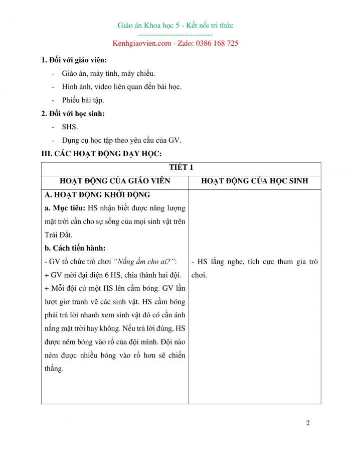 Giáo án và PPT Khoa học 5 Kết nối bài 11: Sử dụng năng lượng mặt trời, năng lượng gió, năng lượng nước chảy