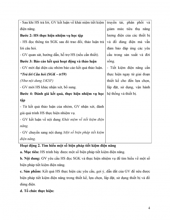 Giáo án và PPT công nghệ 12 điện - điện tử Cánh diều bài 12: Tiết kiệm điện năng