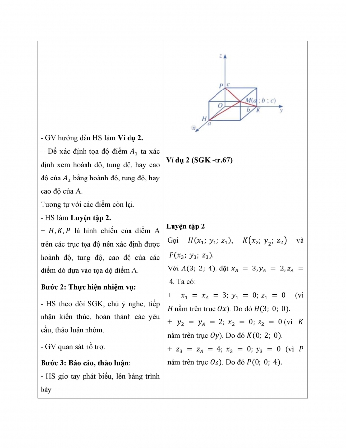 Giáo án và PPT Toán 12 cánh diều Bài 2: Tọa độ của vectơ