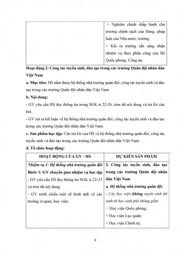 Giáo án và PPT Quốc phòng an ninh 12 kết nối Bài 3: Công tác tuyển sinh, đào tạo trong các trường Quân đội nhân dân Việt Nam và Công an nhân dân Việt Nam