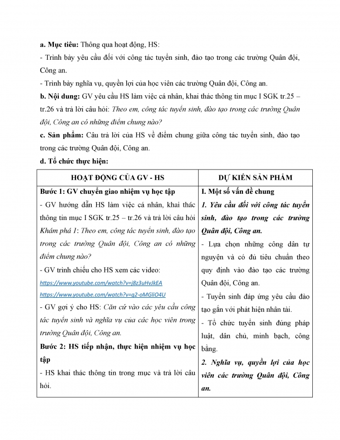 Giáo án và PPT Quốc phòng an ninh 12 cánh diều bài 3: Công tác tuyển sinh, đào tạo trong các trường Quân đội nhân dân Việt Nam và Công an nhân dân Việt Nam