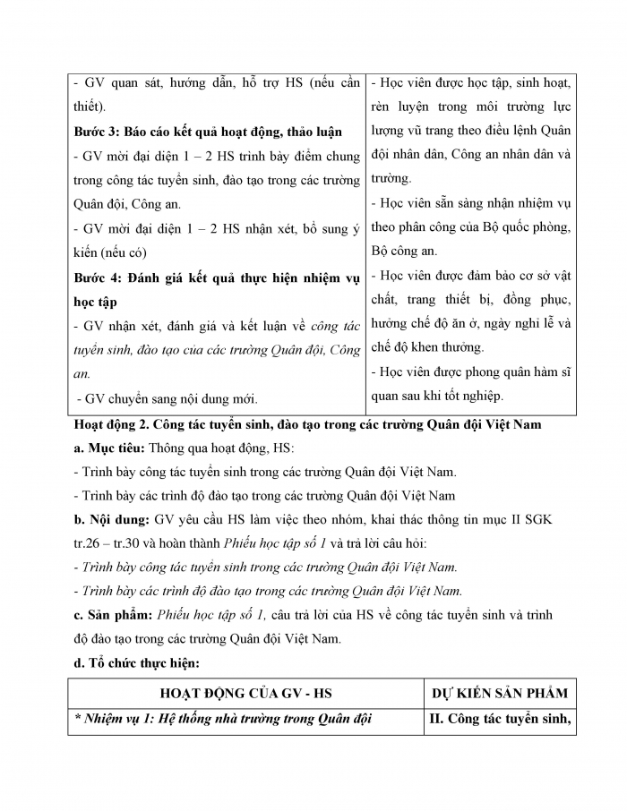 Giáo án và PPT Quốc phòng an ninh 12 cánh diều bài 3: Công tác tuyển sinh, đào tạo trong các trường Quân đội nhân dân Việt Nam và Công an nhân dân Việt Nam