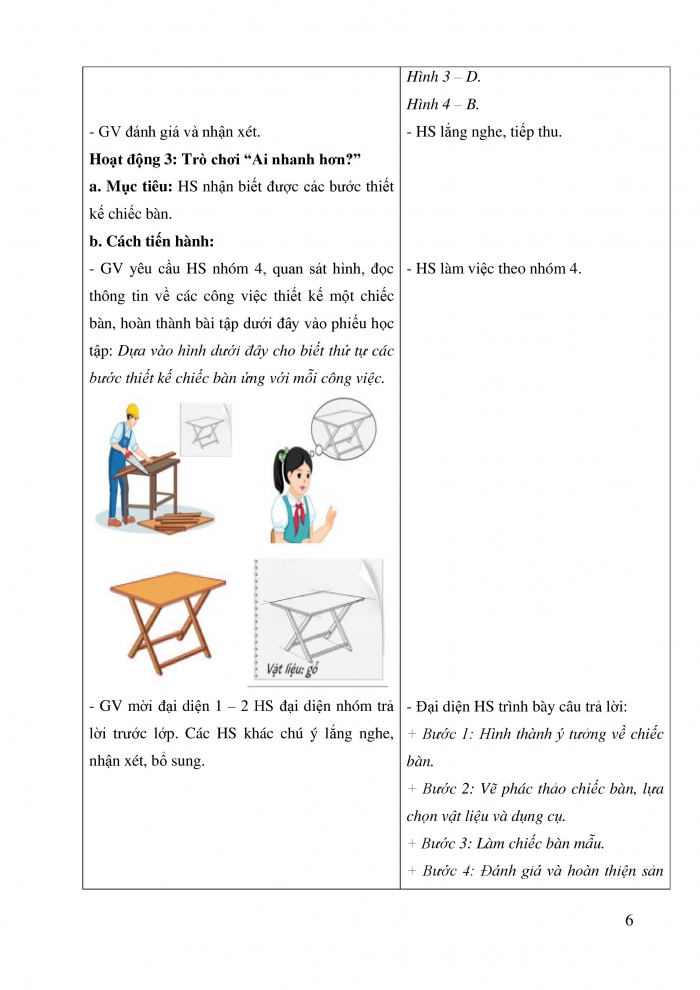 Giáo án và PPT Công nghệ 5 cánh diều bài 4: Thiết kế sản phẩm công nghệ