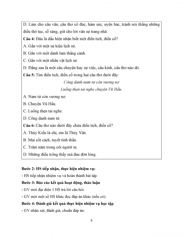 Giáo án và PPT Ngữ văn 12 kết nối bài 4: Nghệ thuật sử dụng điển cố trong tác phẩm văn học