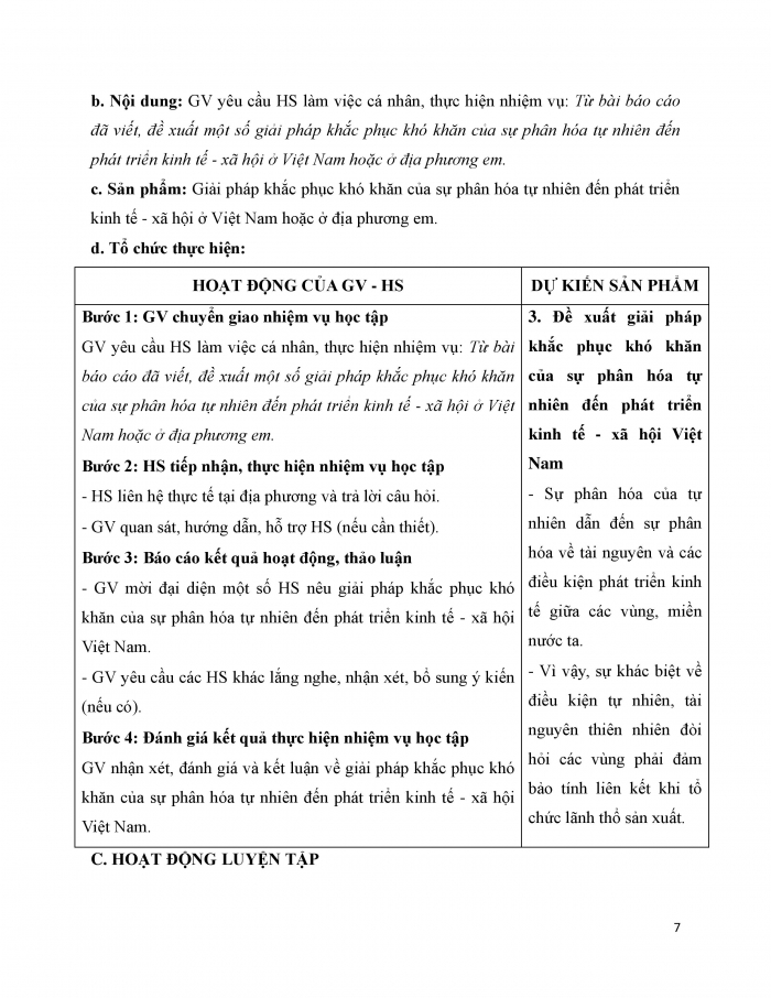 Giáo án và PPT Địa lí 12 chân trời bài 4: Thực hành Tìm hiểu về sự phân hoá tự nhiên Việt Nam