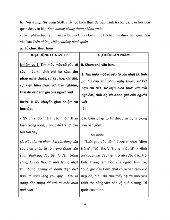 Giáo án và PPT Ngữ văn 12 chân trời bài 4: Trên những chặng đường hành quân... (Nguyễn Văn Thạc)