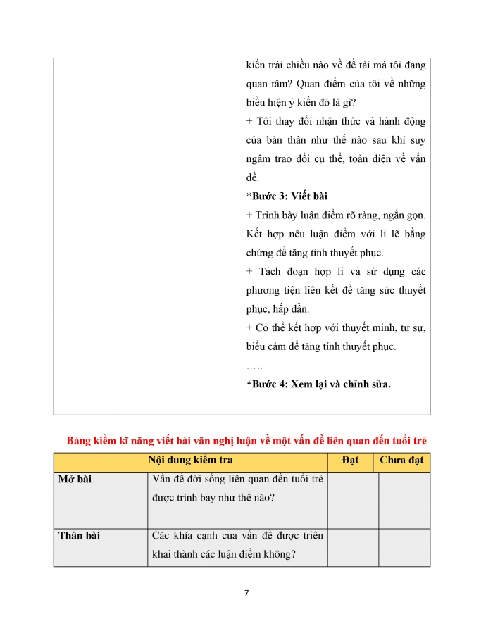 Giáo án và PPT Ngữ văn 12 cánh diều bài 4: Viết bài nghị luận về một vấn đề có liên quan đến tuổi trẻ