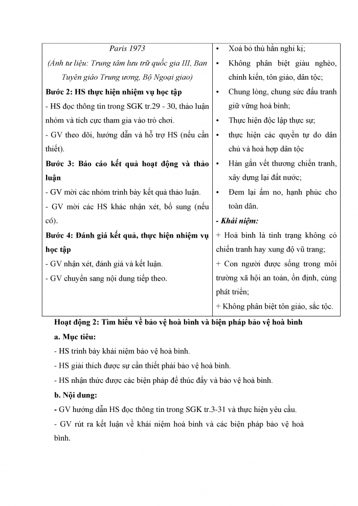 Giáo án và PPT Công dân 9 cánh diều bài 5: Bảo vệ hoà bình