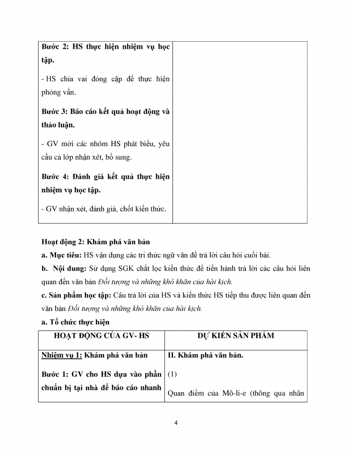 Giáo án và PPT Ngữ văn 12 chân trời bài 5: Đối tượng và những khó khăn của hài kịch (Mô-li-e)