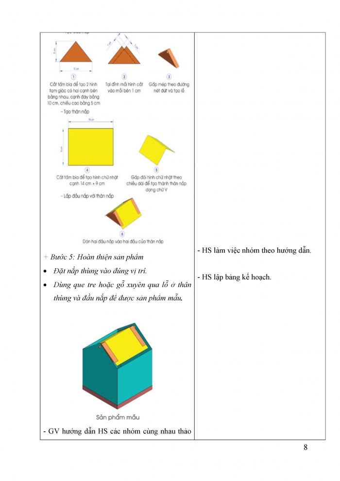 Giáo án và PPT Công nghệ 5 cánh diều bài 5: Dự án Em tập làm nhà thiết kế