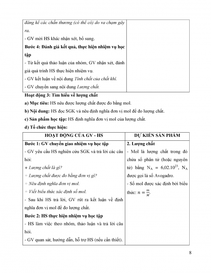 Giáo án và PPT Vật lí 12 chân trời bài 5: Thuyết động học phân tử chất khí