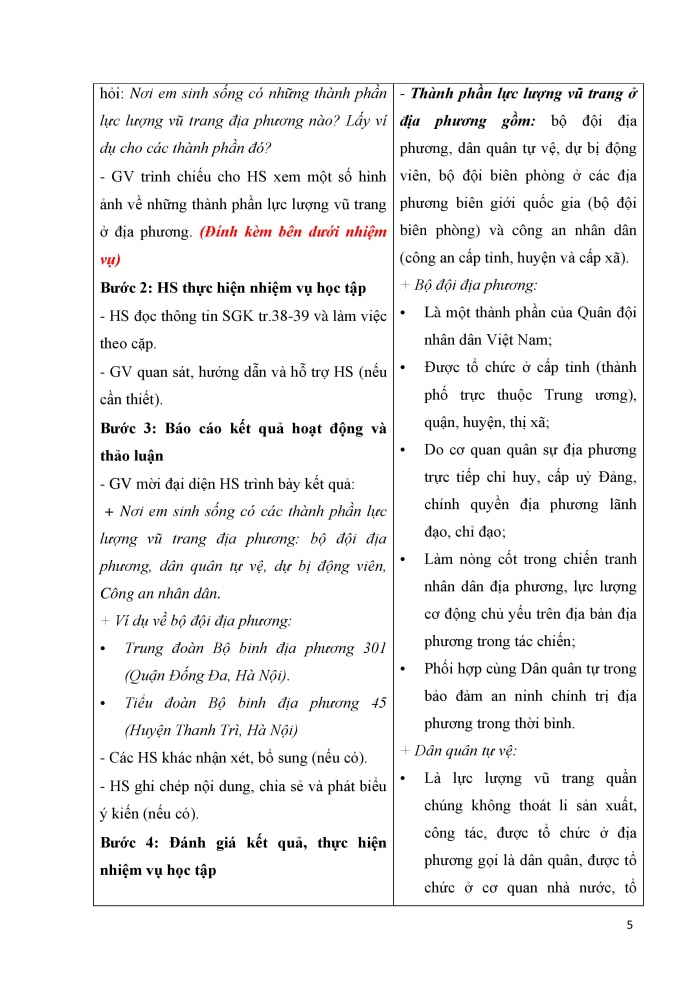 Giáo án và PPT Quốc phòng an ninh 12 kết nối Bài 5: Truyền thống và nghệ thuật đánh giặc giữ nước của địa phương