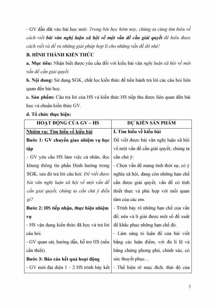 Giáo án và PPT Ngữ văn 9 cánh diều bài 5: Viết bài văn nghị luận xã hội về một vấn đề cần giải quyết