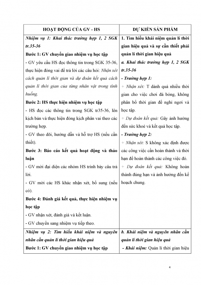 Giáo án và PPT Công dân 9 cánh diều bài 6: Quản lí thời gian hiệu quả