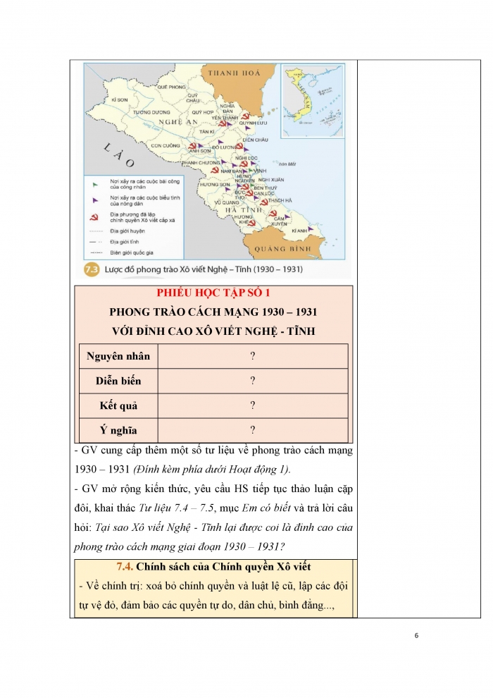 Giáo án và PPT Lịch sử 9 chân trời bài 7: Phong trào cách mạng Việt Nam thời kì 1930 - 1939