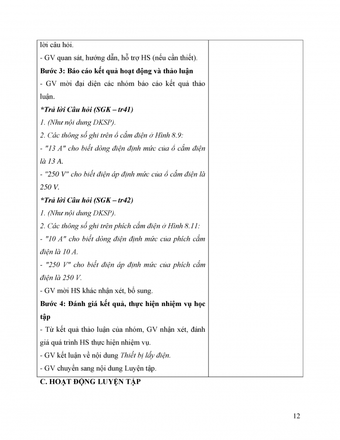 Giáo án và PPT công nghệ 12 điện - điện tử Cánh diều bài 8: Cấu trúc hệ thống điện trong gia đình