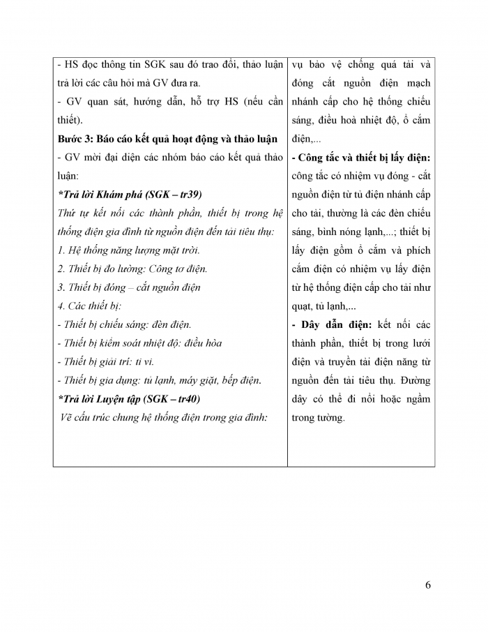 Giáo án và PPT công nghệ 12 điện - điện tử Kết nối bài 8: Hệ thống điện trong gia đình