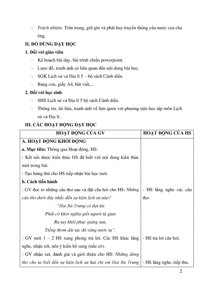 Giáo án và PPT Lịch sử và Địa lí 5 cánh diều bài 8: Đấu tranh giành độc lập thời kì Bắc thuộc