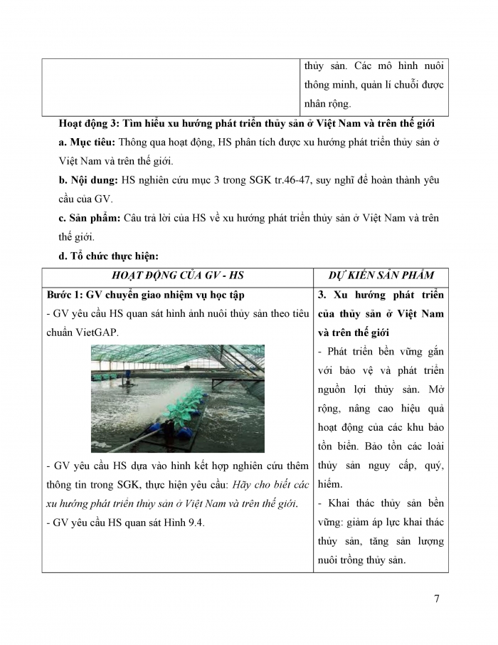 Giáo án và PPT công nghệ 12 lâm nghiệp thủy sản Cánh diều bài 9: Vai trò và triển vọng của thuỷ sản trong bối cảnh cuộc cách mạng công nghiệp 4.0